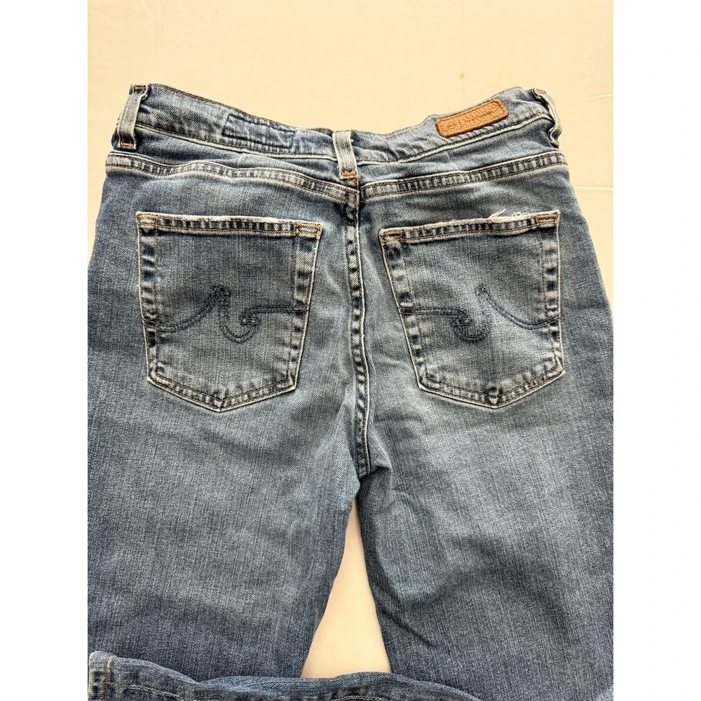 AG Adriano Goldschmied Straight Jeans Womens 26 Blue Wash Mid Rise Relaxed 26x30